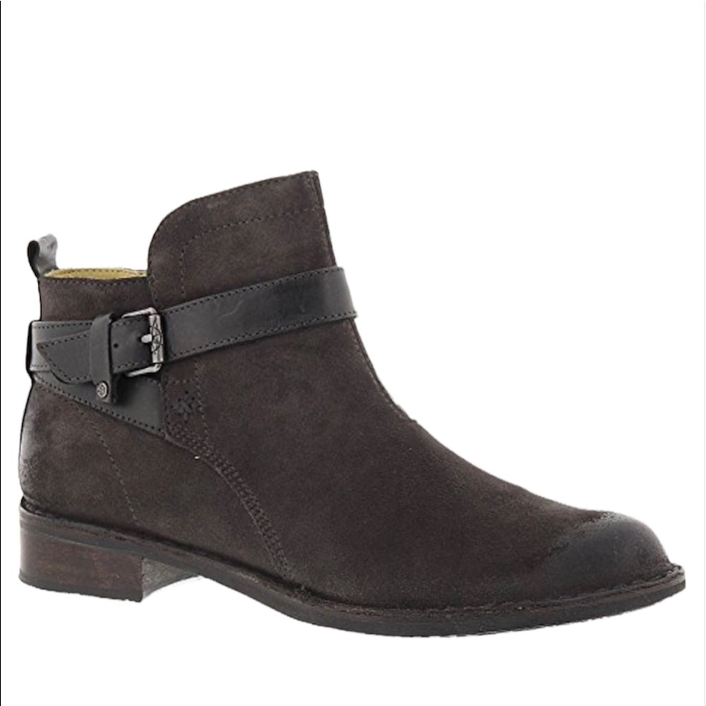Bussola Sevilla Leather Ankle Boots In Color Coal Size 37